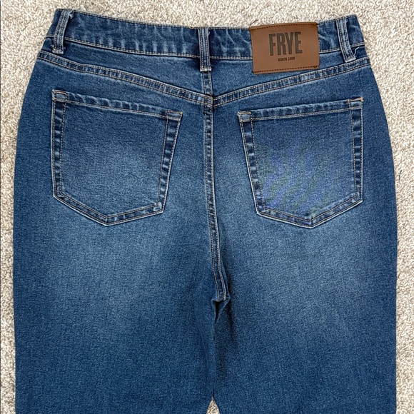 Frye Women's Straight Leg high rise Jeans - Dark Blue - Picture 4 of 7